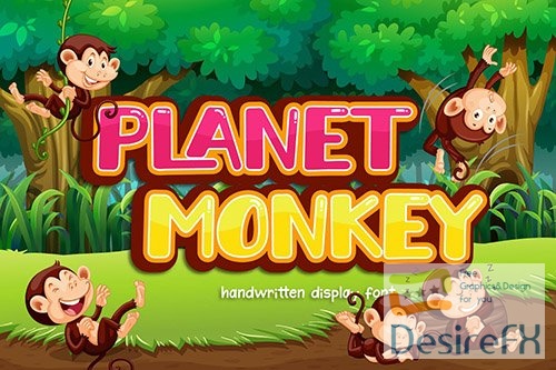 Planet Monkey - a Cute Display Font