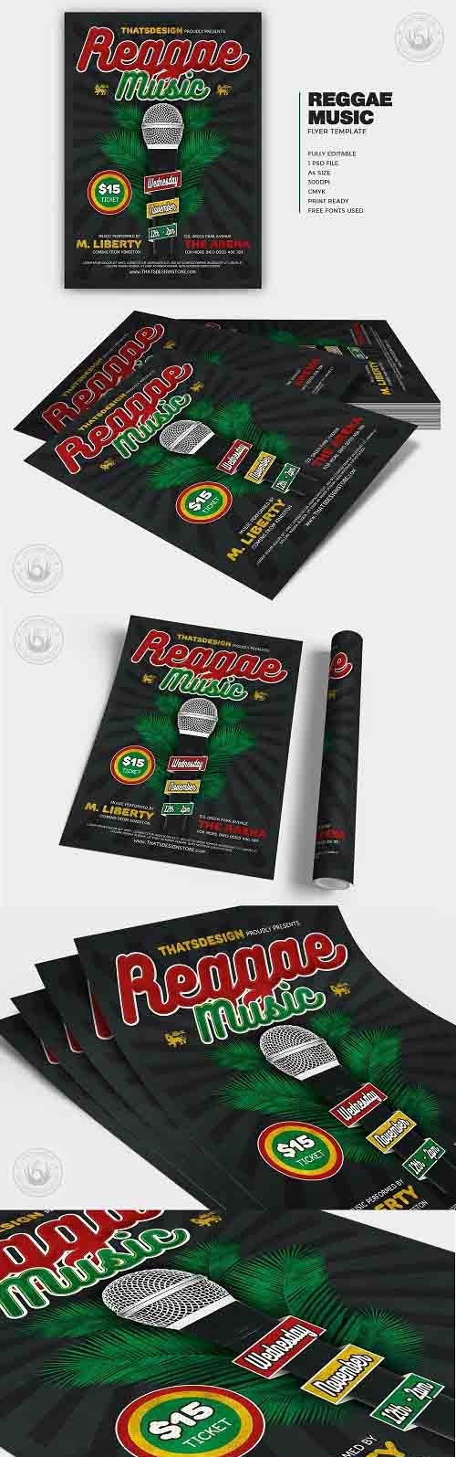 Reggae Music Flyer Template V3 - 5996804
