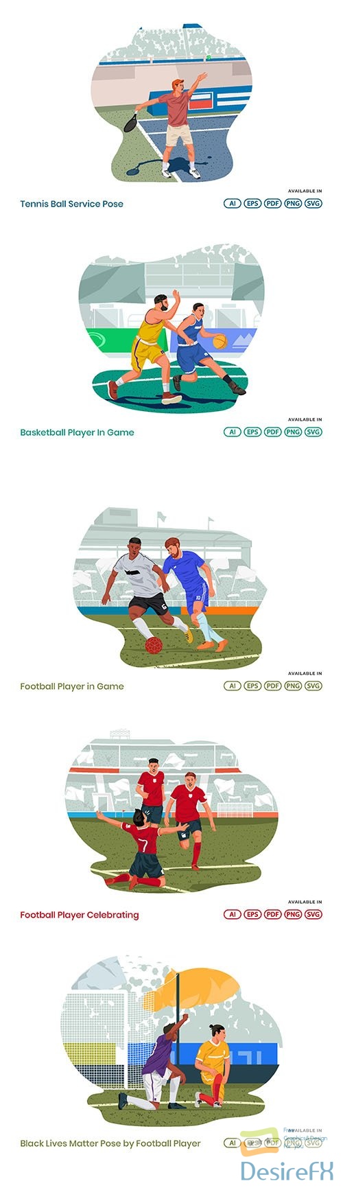 Sport Activities Vector Illustrations