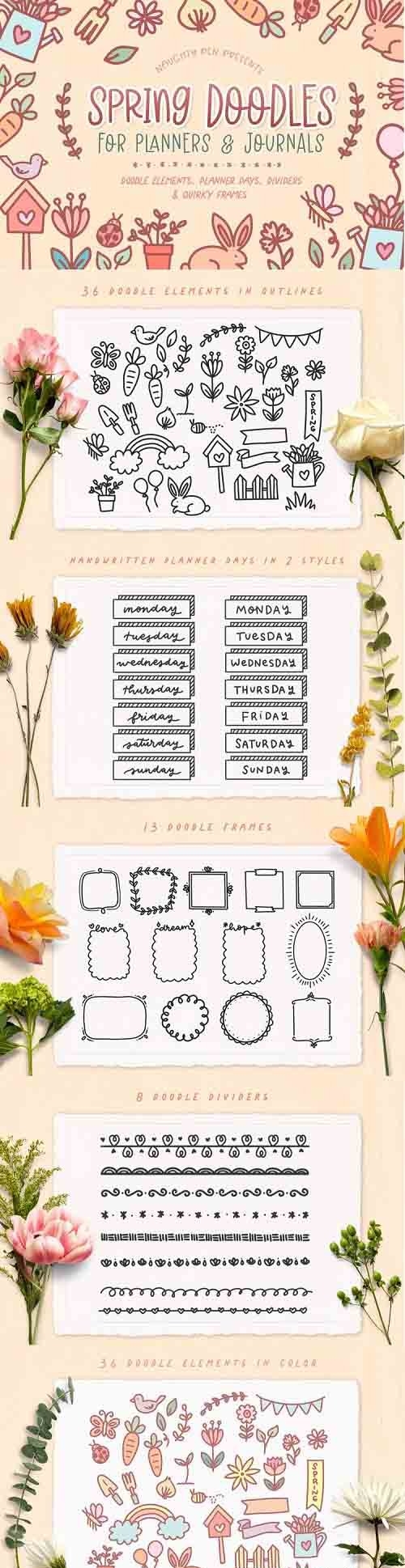 Spring Doodles For Planners And Journaling - 1239882