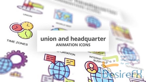 Union &amp; Headquarter - Animation Icons 30885430