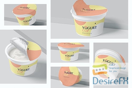 Yogurt Cup Mockups PSD
