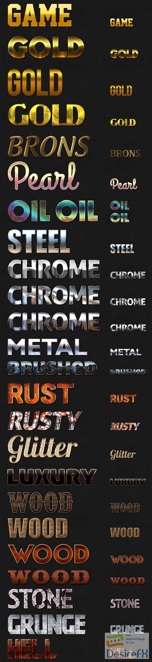 33x HQ Mixed Text Styles Pack