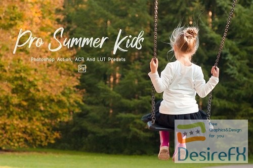 7 Pro Summer Kids Photoshop Actions, ACR, LUT Presets - 1318649