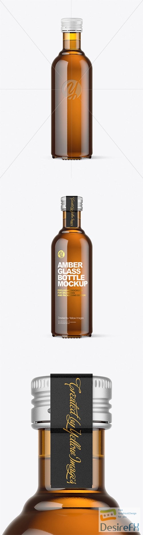 Amber Glass Bottle Mockup 78685 TIF