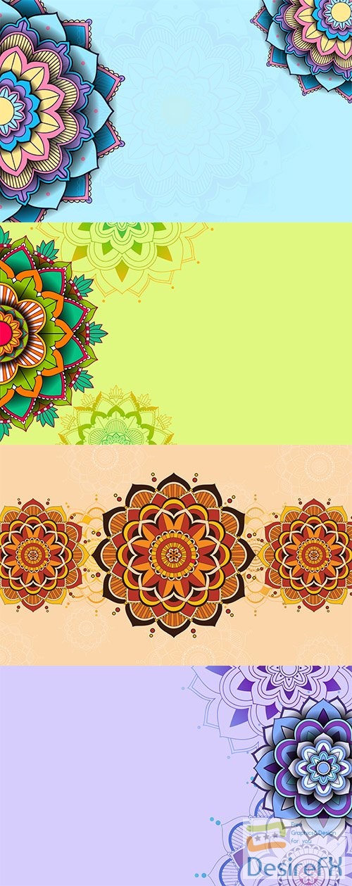 Background template with mandala pattern