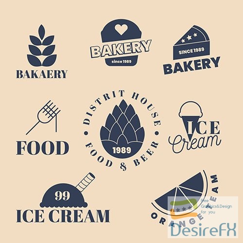 Bakery summer sweets logo