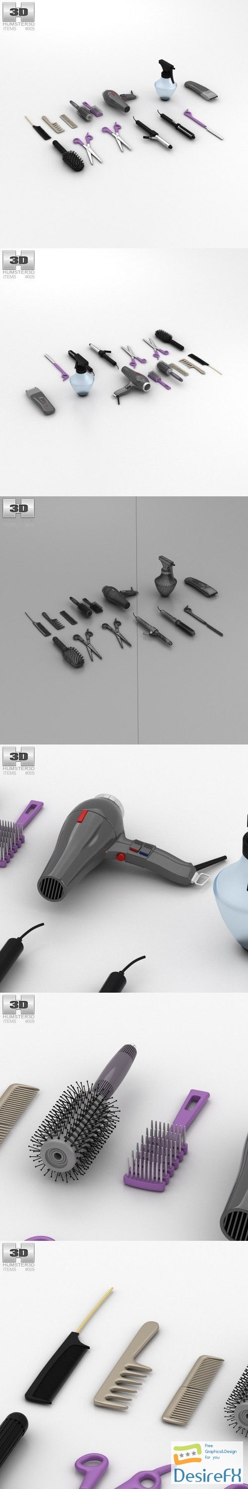 Barbershop Set 3D Model