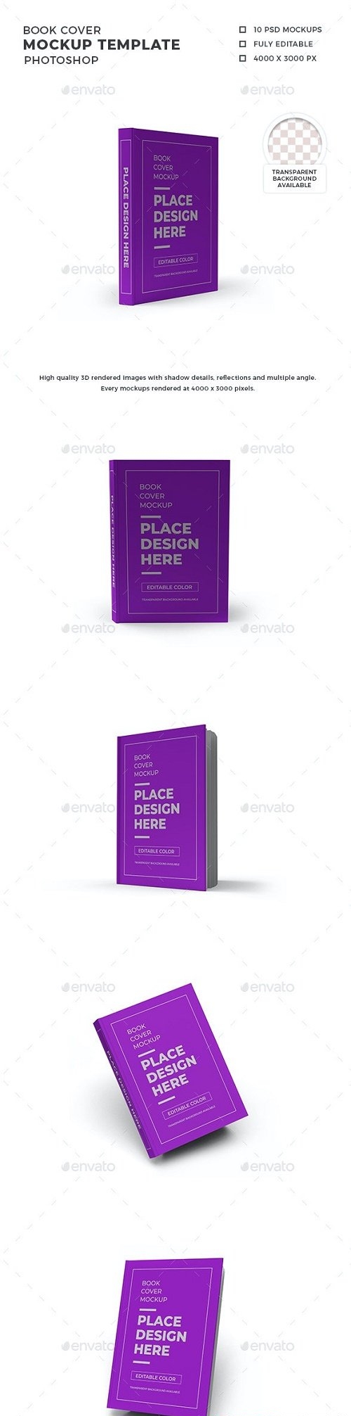 Book Cover Mockup Template Set - 30263942