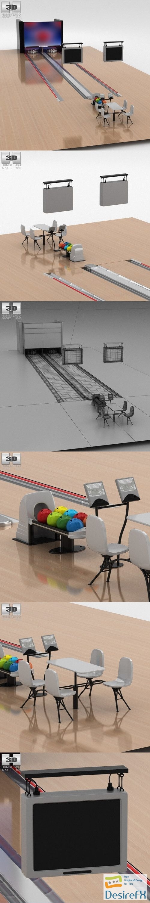 Bowling set 3D Model