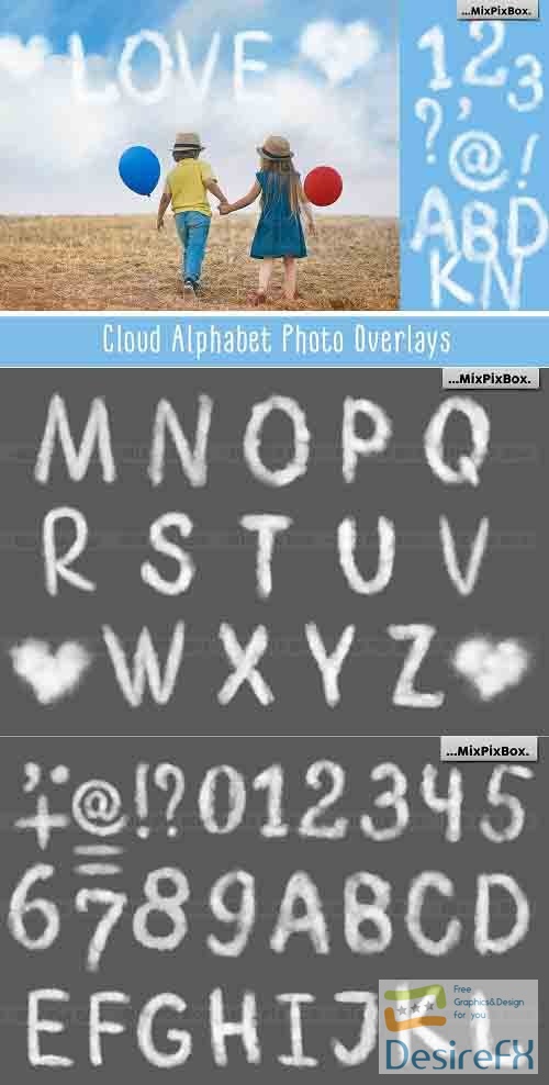 Cloud Alphabet Photo Overlays - 6043491