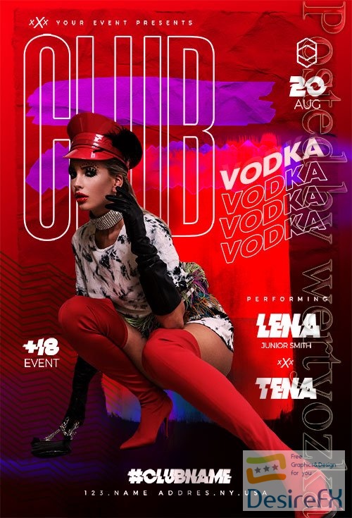 Club Vodka Flyer PSD Template