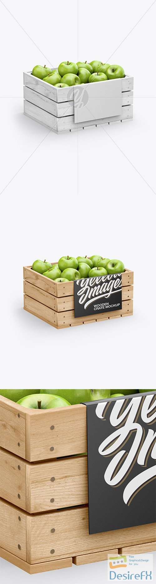Crate with Green Apples Mockup 78464 TIF