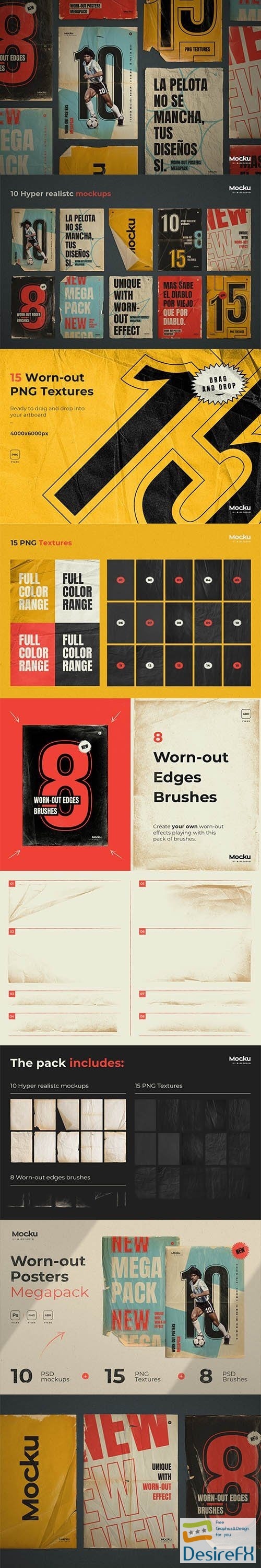 CreativeMarket - Worn out Posters Megapack 5868137