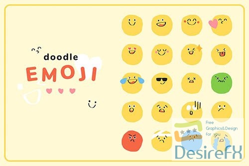 Cute doodle emoticon vector pack journal sticker