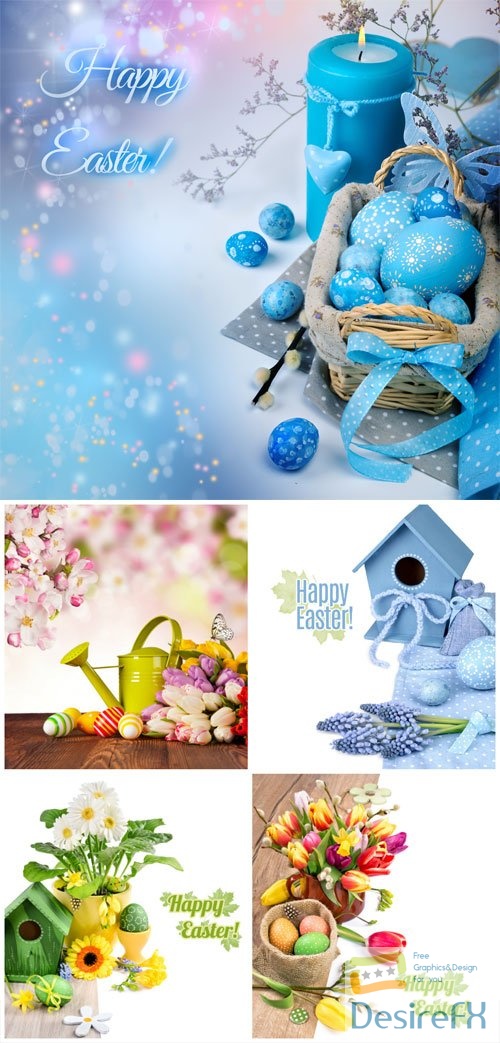Easter compositions stock photo