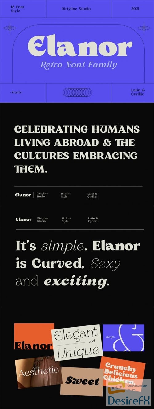 Elanor - Retro Serif Font Family 2-Weights