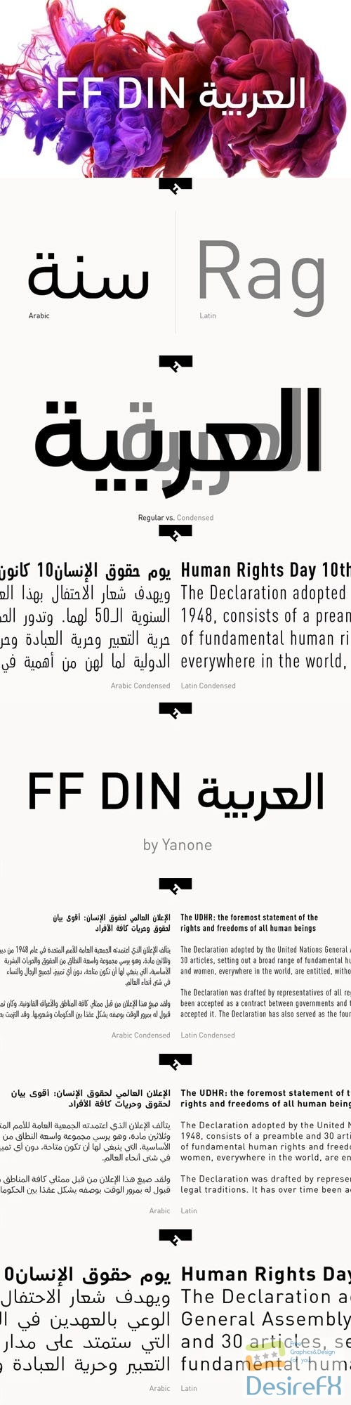 FF DIN Arabic Font Family 14-Weights