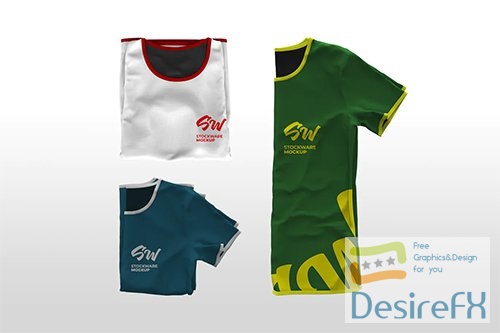 Folded T-Shirt Mockup Collection