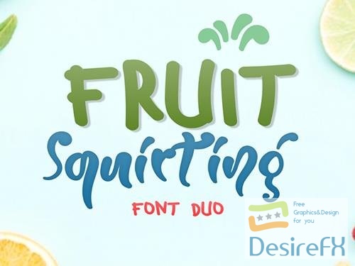 Fruit Squirting Font