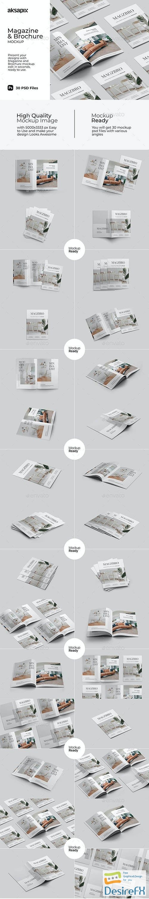 GraphicRiver - Magazine and Brochure Mockup 31574226