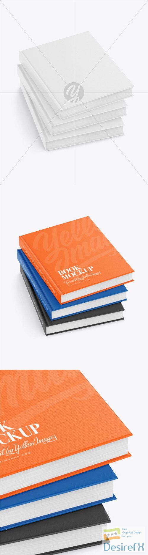 Hardcover Books w/ Fabric Cover Mockup 64829
