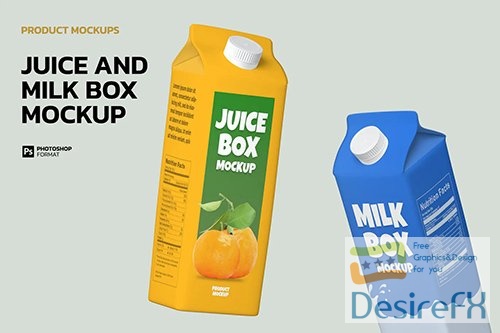 Juice and Milk Box - Mockup