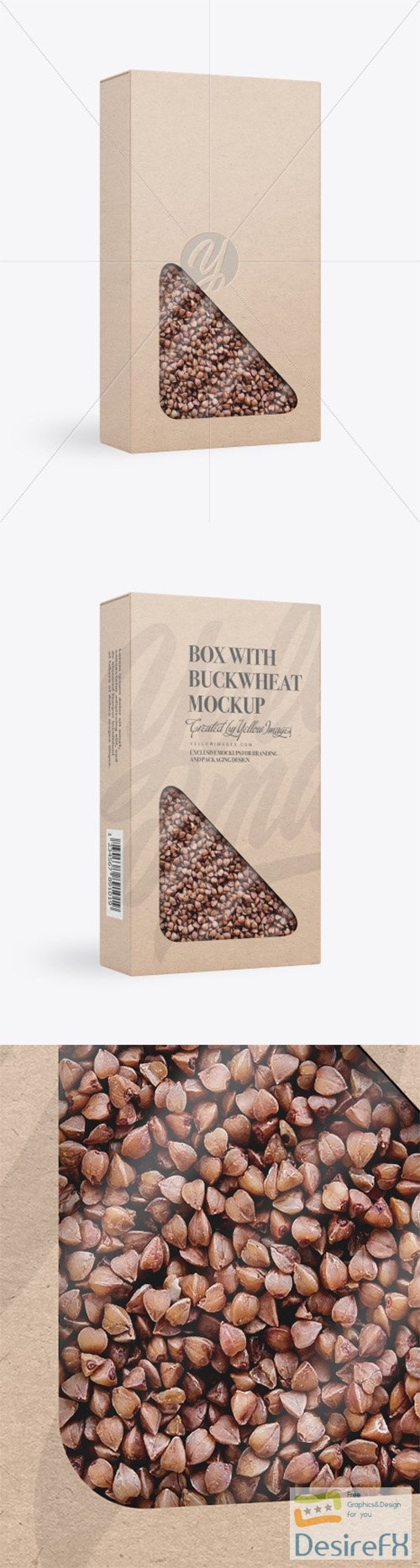 Kraft Paper Box with Buckwheat Mockup 78414 TIF