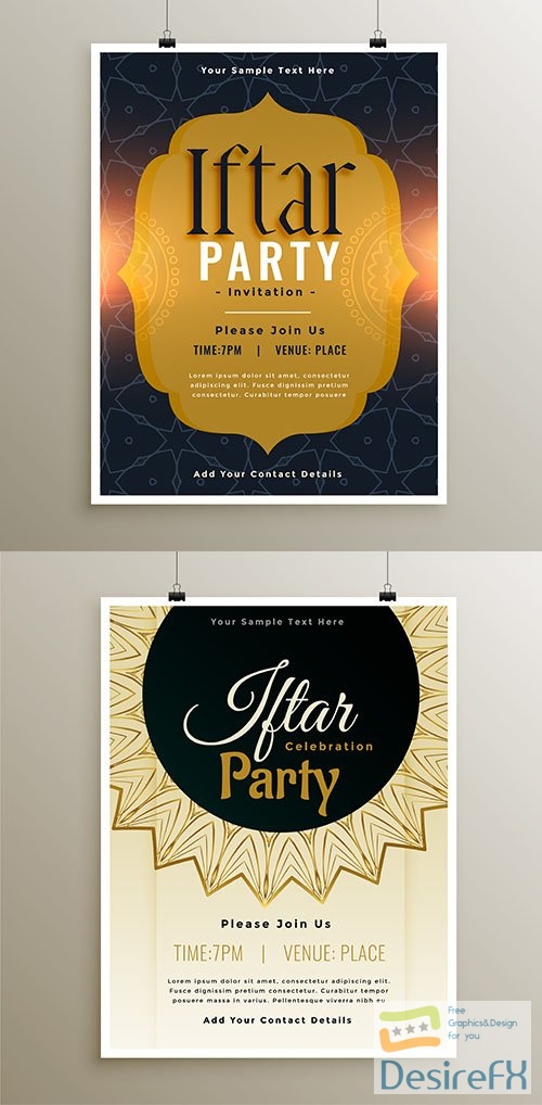 Lovely iftar party celebration template design
