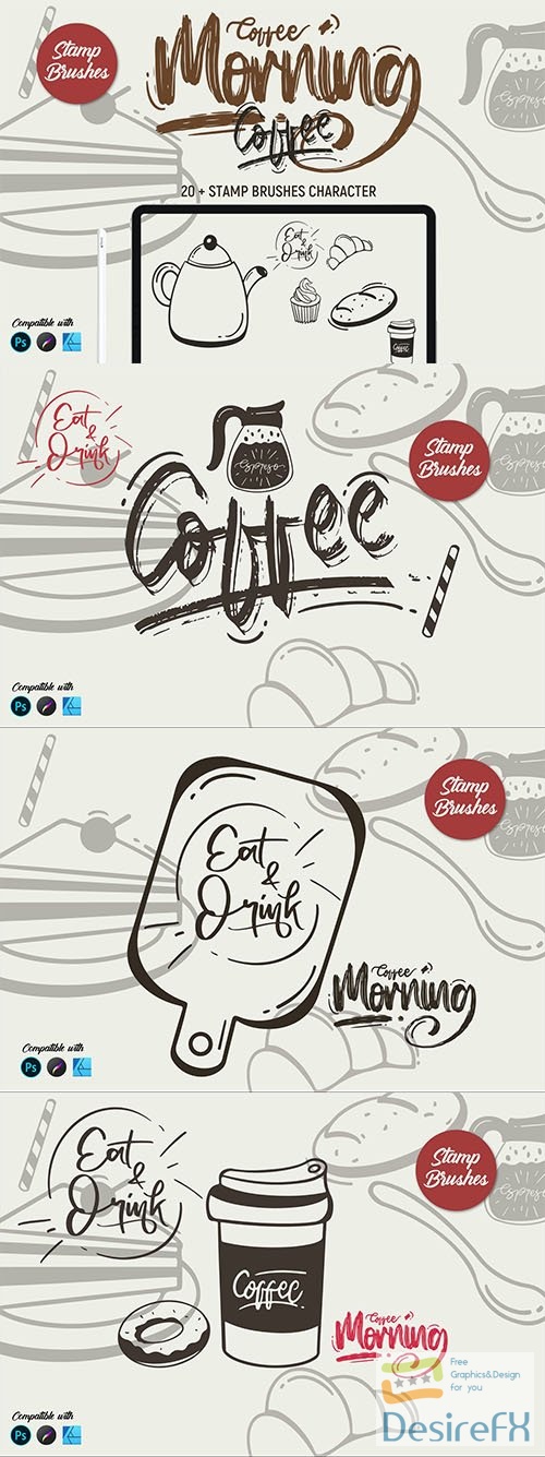 Morning Coffee | Stamp brushes