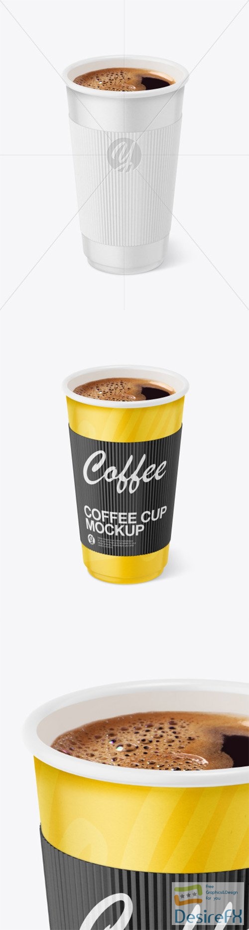 Paper Coffee Cup With Holder Mockup 78700 TIF