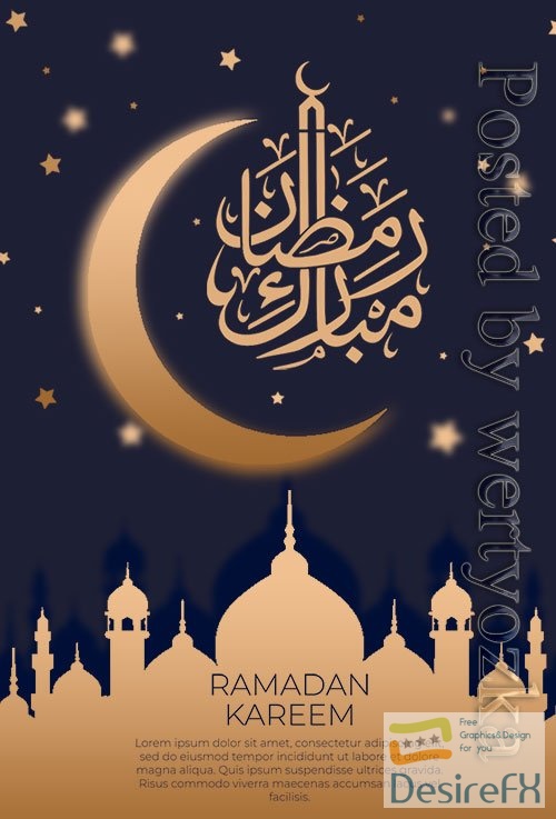 Ramadan Mubarak Poster Template design