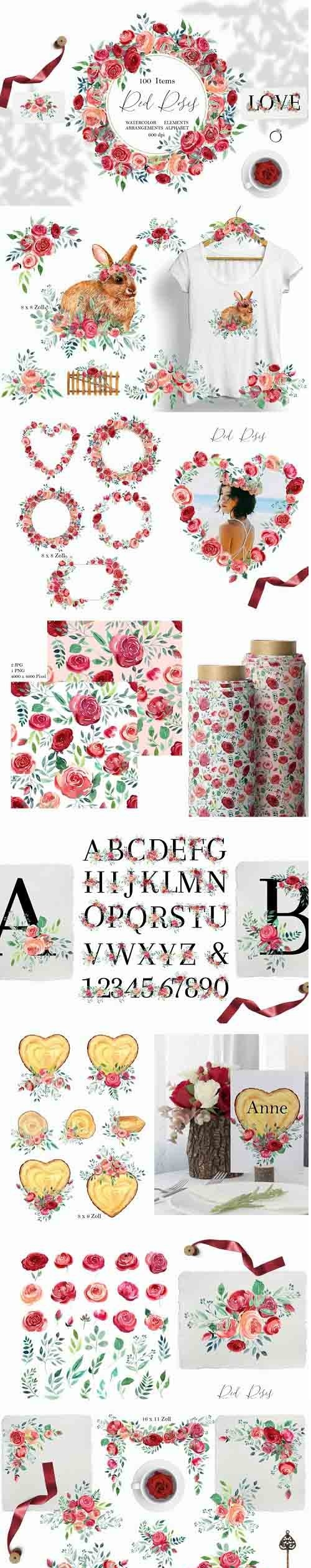 Red Roses Clipart - 1295305