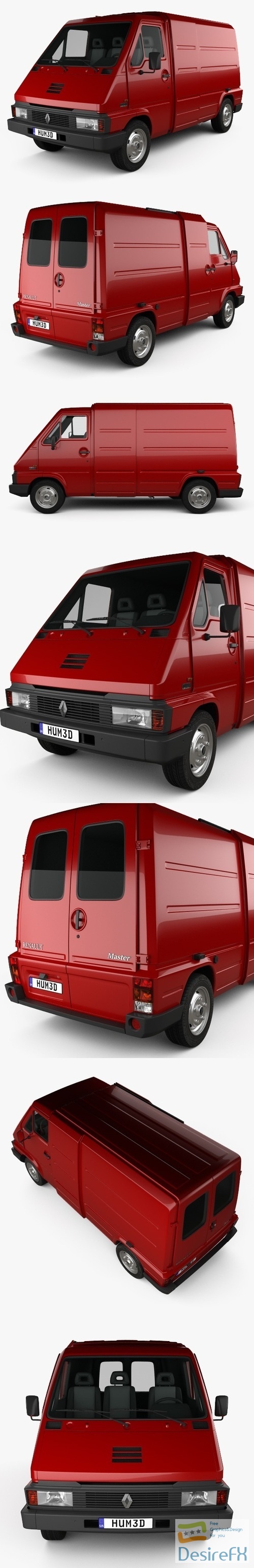 Renault Master Panel Van 1980 3D Model