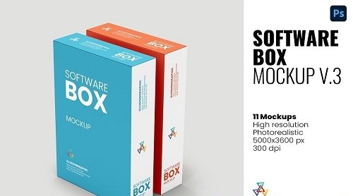 Software Box Mockup v.3 - 11 Views - 5964573