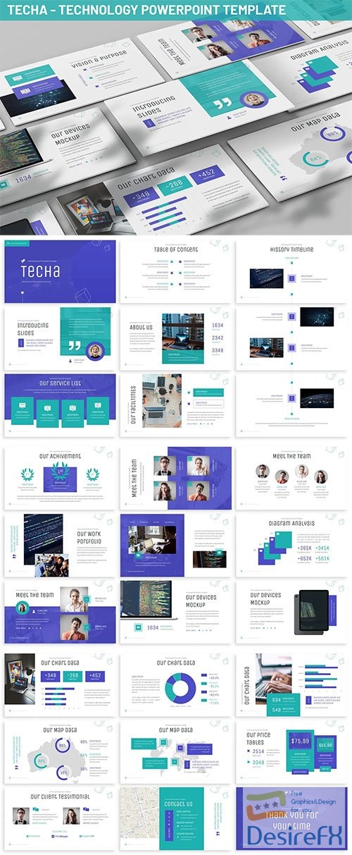 Download Techa - Technology Powerpoint Template - DesireFX.COM