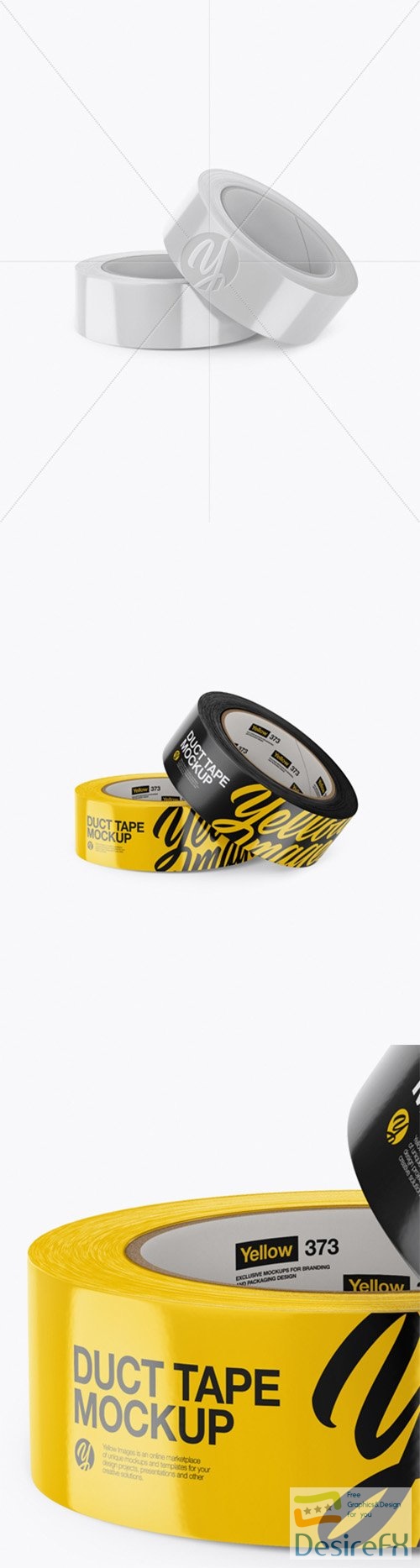 Two Glossy Duct Tape Rolls Mockup 24153 TIF
