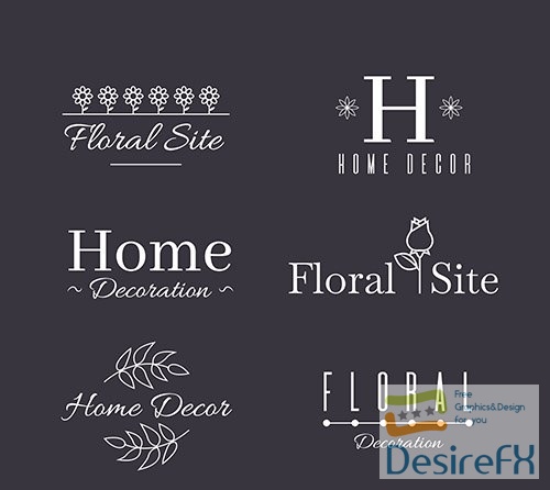 Wedding monogram logo templates collection