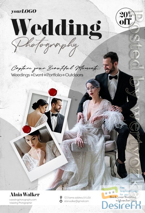 Wedding Photography Flyer PSD Template