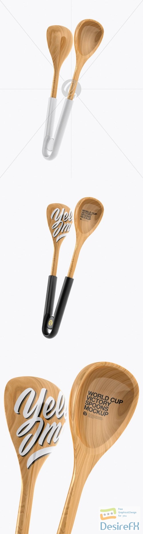 Wooden World Cup Victory Spoons Mockup - Half Side View 25591 TIF