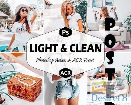 10 Light &amp; Clean Photoshop Actions And ACR Presets