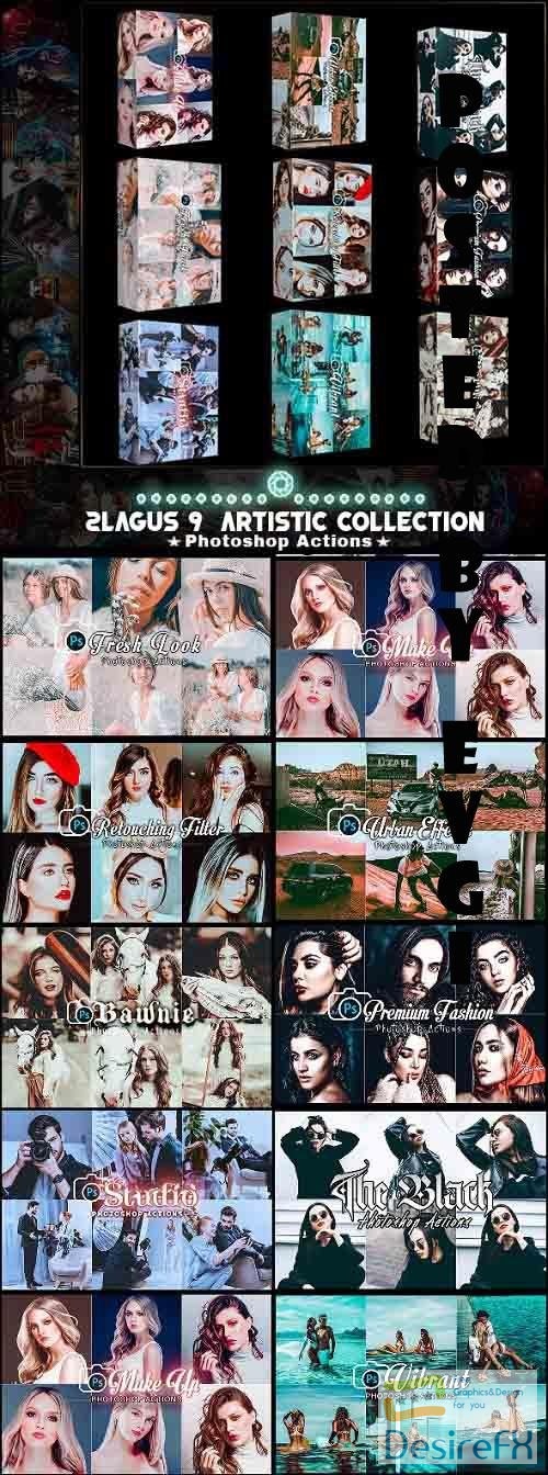 2lagus 9 Artistic Collection Photoshop Actions - 31604326