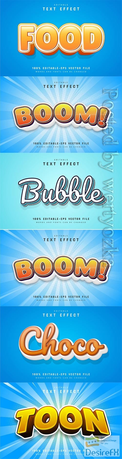 3d editable text style effect vector vol 404