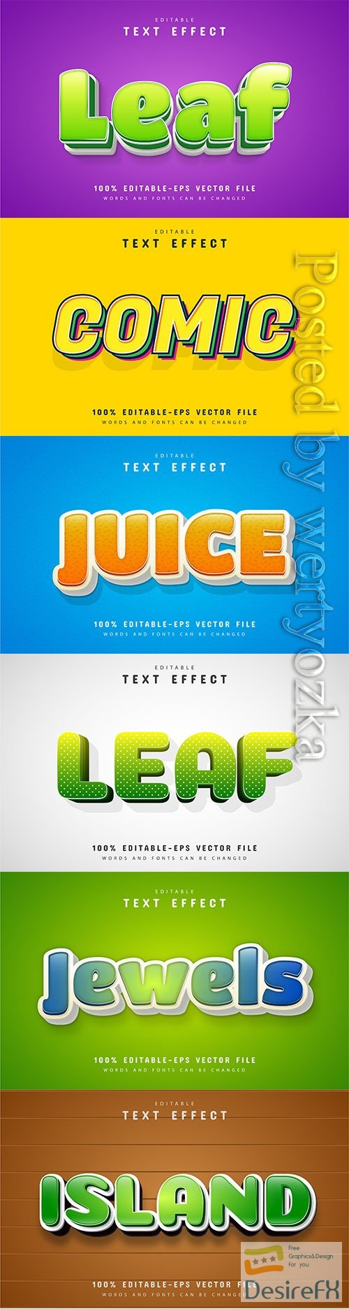 3d editable text style effect vector vol 406