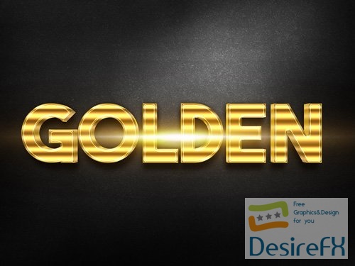 3D Gold Text Effect PSD Design Template vol 14