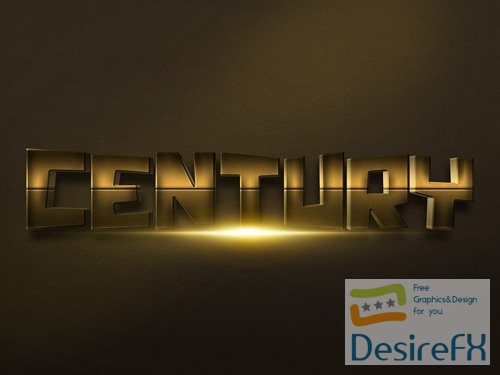 3D Gold Text Effect PSD Design Template vol 15