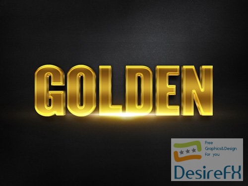 3D Gold Text Effect PSD Design Template vol 16