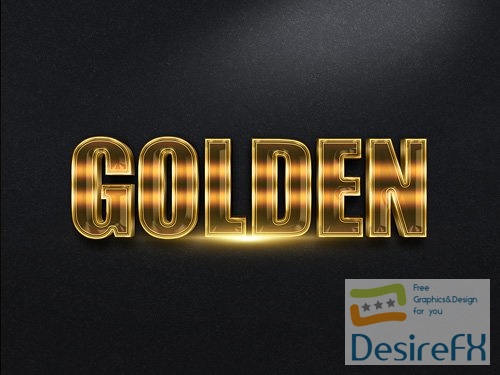 3D Gold Text Effect PSD Design Template vol 20