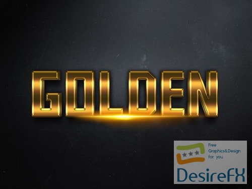 3D Gold Text Effect PSD Design Template vol 3