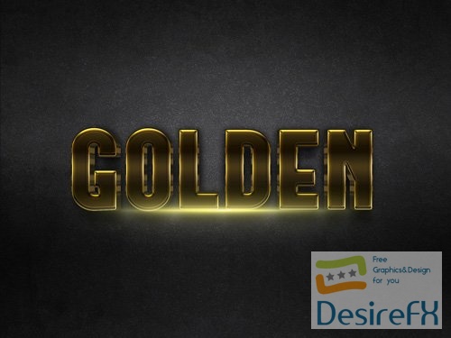 3D Gold Text Effect PSD Design Template vol 8